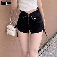 IEF Shorts womens ultra-high waist drawstring ins trendy all-match a-line outerwear ultra-short hot pants
