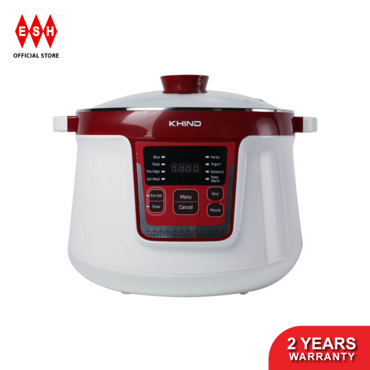 Khind DB32N 3.2L Fully Automated with PreSet Menu Double Boiler Lazada