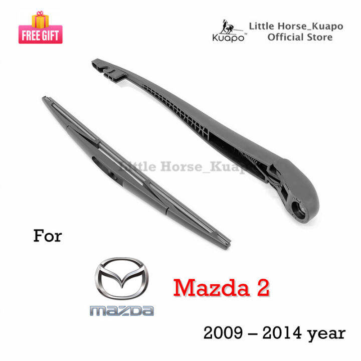 kuapo-ที่ปัดน้ำฝนด้านหลัง-มาสด้า-mazda-2-2007-ถึง-2014-ปี-ชุด-ก้าน-ยางใบมีด-ฝาครอบน็อต-ปัดน้ำฝน-กระจก-หลัง-มาสด้า2