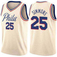 2021 2022เสื้อบาสเกตบอลชาย76 Joel Embiid Ben Simmons ;The Swing Man เย็บและเสื้อปัก