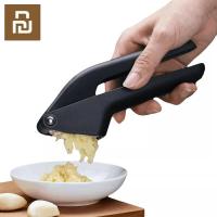 HUOHOU Multi-function Manual Garlic Presser Curved Garlic Grinding Slicer Chopper Stainless Steel Garlic Crusher Cooking