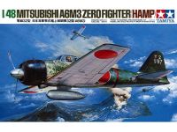 พลาสติก โมเดล ประกอบ TAMIYA สเกล1/48 Mitsubishi A6M3 Zero Fighter (Hamp)(TA-61025)