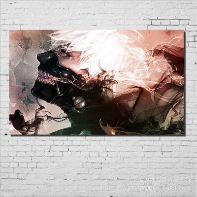 【SALE】 nancarenko1977 อะนิเมะ Tokyo Ghoul โปสเตอร์ Kaneki Touka กระดาษคราฟท์สีขาว Tokio Ghoul พิมพ์โปสเตอร์ Wall Decor Cuadros Decoracion