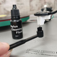 Stylus Brush &amp; 10Ml Needle Solution Cleaner Turntable Stylus Cleaning Fluid Round Carbon Fiber Brush เครื่องเล่นแผ่นเสียงชุดทำความสะอาด