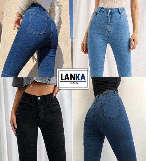 Lanka Best Selling 5 Colors High Waist Casual Jeans For Womens Skinny And Strechable Cod Lazada Ph 3621