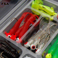 FAX 21ชิ้น/เซ็ต Mini Soft Fishing Lure Lead Jig Head Hook Grub Worm ซิลิโคนเหยื่อปลาสำหรับปลาคาร์พตกปลาเหยื่อตกปลา Mini Soft Lead Jig Head Hook Grub หนอนซิลิโคนตกปลา Ocean ปลาคาร์พ Travel 21ชิ้น/เซ็ต