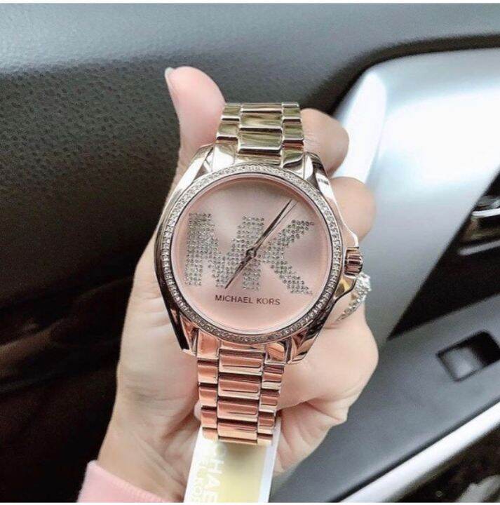 Original MK6556 Michael Kors Women's Bradshaw Rose Gold Tone Stainless ...