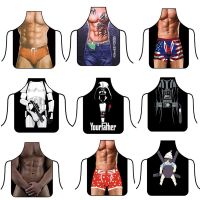 New 26 Types Muscle Man Kitchen Apron Sexy Woman Funny Apron Printed Bibs Baking Party Cleaning Cute Aprons For WomenCS269 Aprons