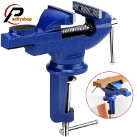 ปากกาจับชิ้นงาน แคลมป์ยึดงานติดโต๊ะ 50mm 2inch 360 Degree Swivel Base Cast Iron Bench Vise With Anvil Vice Rotary Adjustable Clamp tools