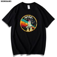 เสื้อยืดพรีเมี่ยมHH เสื้อยืดแขนสั้นพิมพ์ลาย Nasa สไตล์ย้อนยุคระบายอากาศสําหรับผู้ชาย เสื้อยืด 2021 cotton