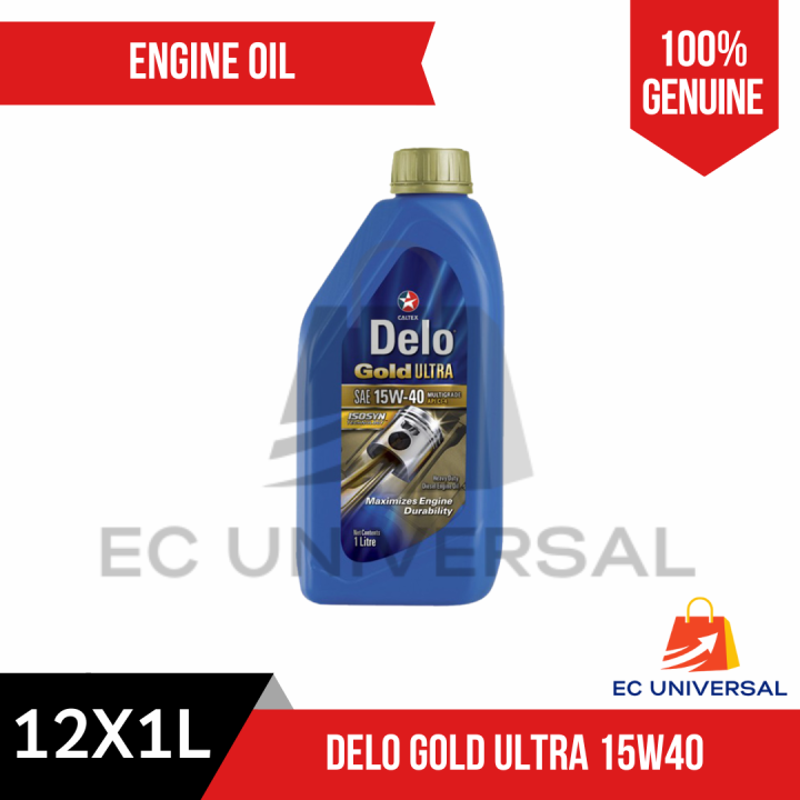 Caltex Delo Gold Ultra Multigrade Engine Oil SAE 15W40 (12X1L) Liters Box Lazada PH
