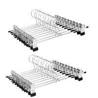 5/10Pcs Coat Hangers Strong Clothes Hanger Drying Rack For Trouser Skirt Pants Non-Slip Stainless Steel Hangers Drying Clothes Clothes Hangers Pegs