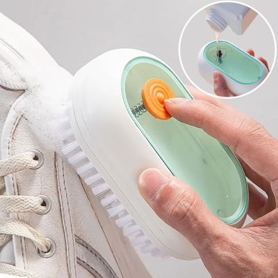 【hot】☃☊  Multifunction Cleaning With Dispenser Soft Bristled Shoe Handle Cleaner Household Tools