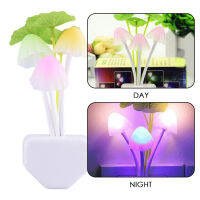 Led Dream Mushroom ไฟกลางคืน,แสงไฟเหนี่ยวนำเรืองแสง,ไฟกลางคืนสีสันสดใสรูปใบบัวมาตรฐานยุโรป