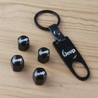 Style Car Wheel Tyre Air Valve Caps with Key Chain Set Fit for Jeep  Car Emblem Modified Nut hui