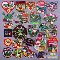 Frog Carnival for Netherland Patches For Clothing Oeteldonk Ironing Applications DIY Oeteldonk Emblem Embroidery Iron On Patches