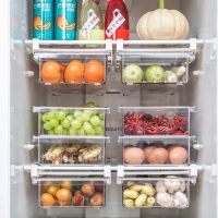Refrigerator Drawer 1/4/8 Compartment Organizer Bin Fridge Storage Box Food Egg Container Kitchen Fruit Pantry Freezer Organiser