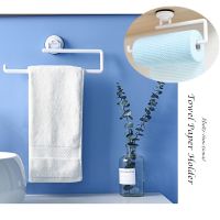 ✷ Kitchen Accessories Storage Holder Vacuum Sucker Paper Towel Rack Adhesive Bathroom Towel Shelf Wall Hanging Roll Paper Rack