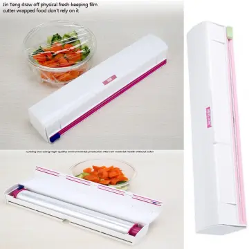 Wrap Cutter Foil, Plastic Food Wrap Dispenser Wrap Cutter Foil and Cling  Film Cutte Storage Kitchen