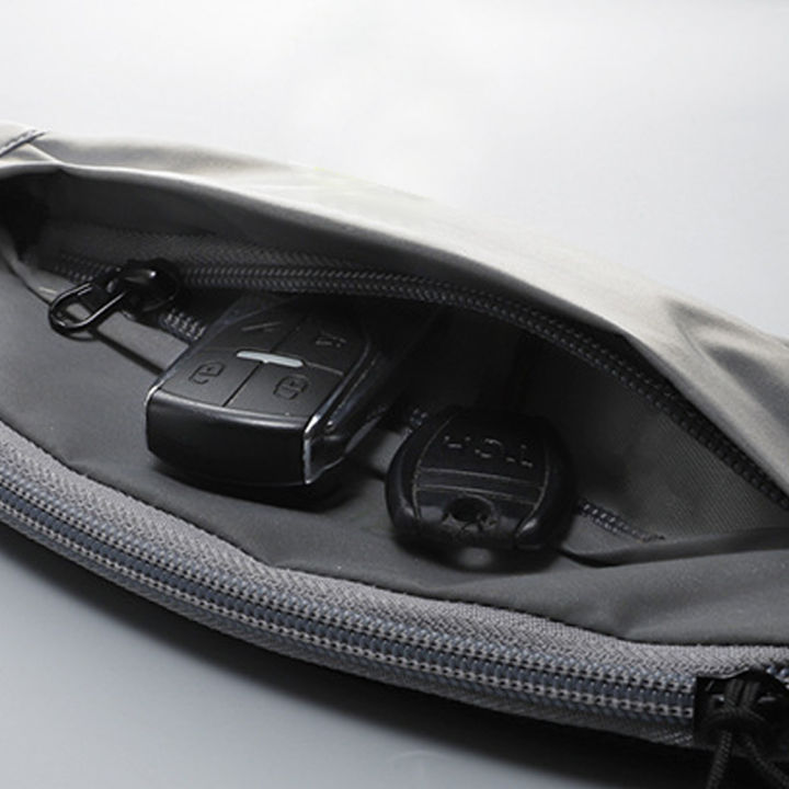 กระเป๋าเข็มขัดล่องหนกันน้ำกระเป๋าคาดเอวโทรศัพท์มือถือกันขโมยแสงสะท้อนปรับได้อเนกประสงค์สำหรับฟิตเนส
