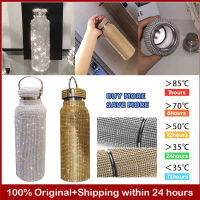 500Ml Creative Diamond Thermos ขวดน้ำขวดสแตนเลสสมาร์ทกระติกน้ำสูญญากาศแก้วของขวัญสำหรับผู้ชายและ Women823