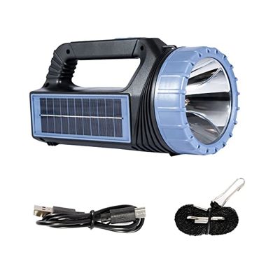 8000 Lumen Portable Solar Flashlight-Stepless Dimming Rechargeable Flashlight,Suitable for Hiking, Camping