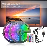 Usb Led Strip 12V Backlight ตู้ตกแต่งห้องนอนโคมไฟกลางแจ้งริบบิ้น1M 2M 3M 4M 5M Rgb เทปหลอดไฟบลูทูธ