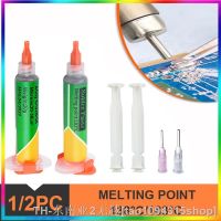 hk❄✲☈  2PCS Low Temperature Lead-free Syringe smd Solder Paste Flux Soldering Led Sn42Bi58 138℃ SMD Repair Welding