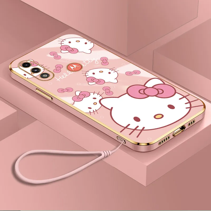 Pink Hello Kitty Motorola Moto G Play (2023) Clear Case