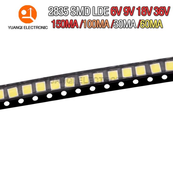 100pcs-lot-2835-smd-led-1w-0-5w-0-2w-white-6000-6500k-3v-6v-9v-18v-36v-150ma-100ma-80ma-60ma-30ma-electrical-circuitry-parts