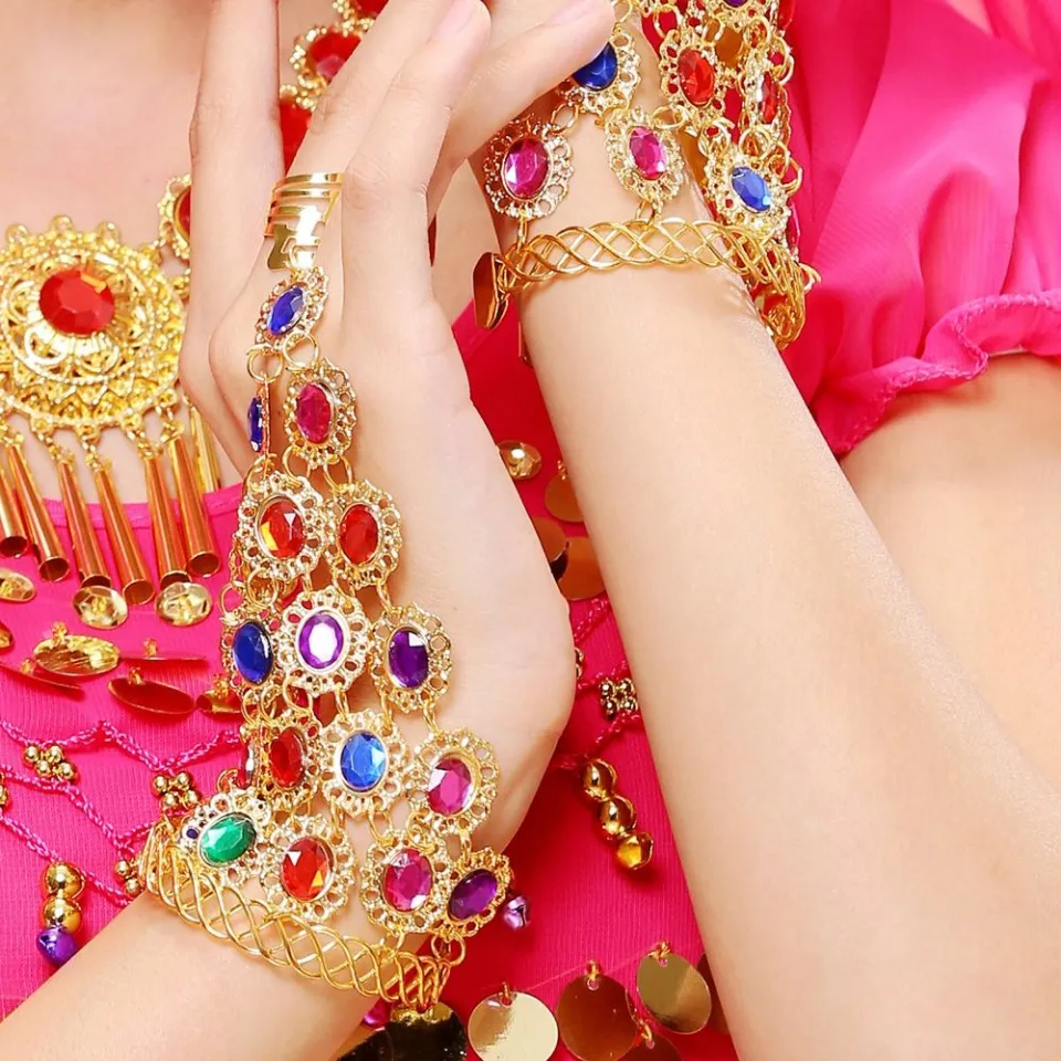 Gold Plated Designer Chain One Finger Ring Bracelet For Women - Silver  Shine - 3176261