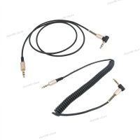 3pole 1M stereo 3.5mm Male to male Jack AUX Audio spring extend connector Cable 90 Degree Right Angle Speaker for PC Headphone WB5TH