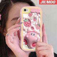 เคส JIUMOO สำหรับ Xiaomi Redmi โน๊ตเคส Y1 5A ไพรม์เคสโทรศัพท์ลายขอบซิลิโคนน้ำแบบนิ่มลายการ์ตูน3D สตรอเบอร์รี่เคสตัวปกป้องกล้องถ่ายรูปคลุมทั้งหมดเลนส์เคสฝาหลังกรอบเคสนิ่ม