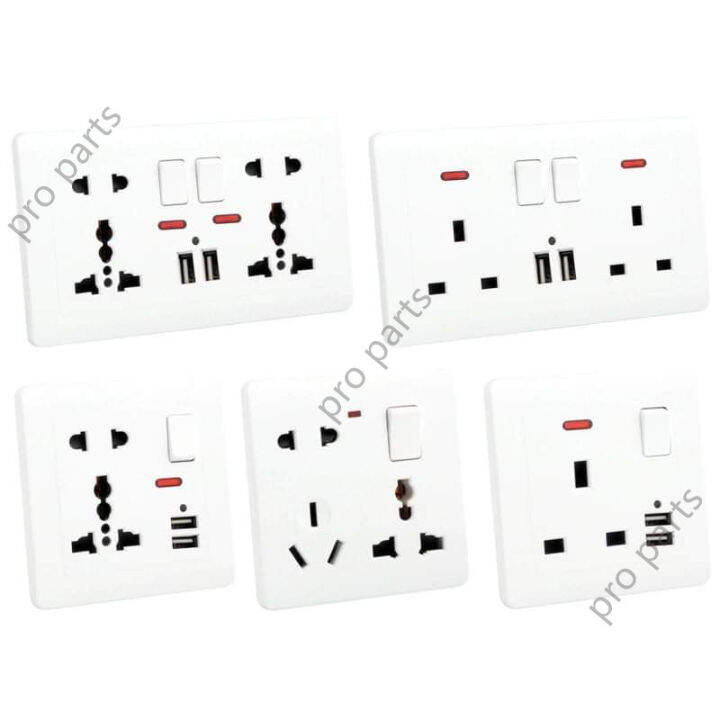 Pro. 13A HIGH CLASS Wall Switches Multi USB China Plug socket 3 Pin 2