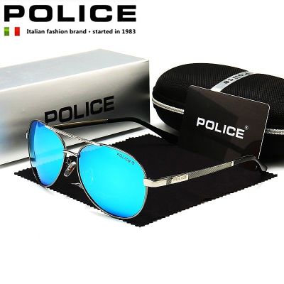 Kacamata Pilot Polarized ทรงตำรวจสไตล์วินเทจผู้ชายนักออกแบบหรูหราสำหรับผู้ชายแว่นตากันแดดขับรถสำหรับผู้หญิง
