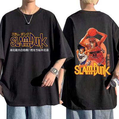 ข้อเสนอพิเศษ tshirt เสื้อยืดแขนสั้น พิมพ์ลายการ์ตูนอนิเมะ Slam Dunk สไตล์ญี่ปุ่น แนวสตรีท แฟชั่นสําหรับผู้ชาย(S-5XL)S-5XL