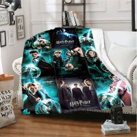 XZX180305  3D printed film and magic school character fashion flannel blanket, living room, bedroom, bed, sofa insulation blanket