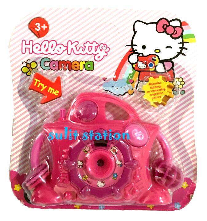 HELLO cat KITTY KIDS PRETEND PLAY TOY PROJECTOR LED LIGHTED GRID VIEW