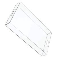 2X Transparent Acrylic Tray Acrylic Snack Plate Multifunctional Storage Plate Bathroom Towel Tray