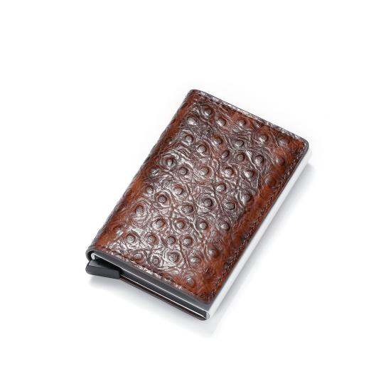 Thẻ kẹp giữ ví dành cho nam da pu rfid thoáng mát màu đa chức năng thẻ vị - ảnh sản phẩm 4