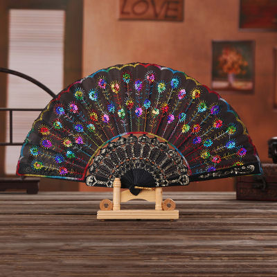 [COD] Lolita Feather Folding Fan Sweet Fairy Girl Dark Gothic Court Dance Hand Gift