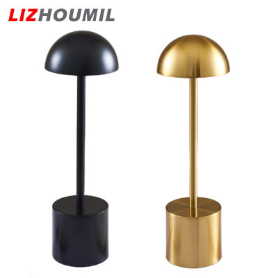 LIZHOUMIL แอลอีดีระบบสัมผัสแบบชาร์จไฟได้โคมไฟ Usb บนโต๊ะสัมผัสที่หรี่ได้3สีไม่มีขั้นไฟกลางคืน Pelindung Mata