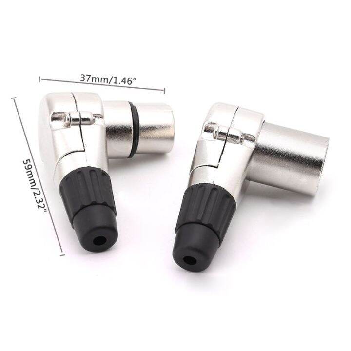 Pin Xlr Female Male Connector Degree Right Angled Audio Jack Pins