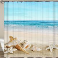 【CW】◘✧☍  shower curtains with hooks bathroom curtain Turtle Beach starfish Decoration Curtain Or