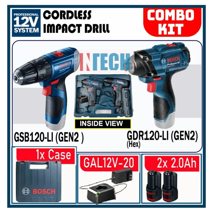 bosch cordless drill BOSCH COMBO KIT GDR120LI CORDLESS IMPACT DRIVER