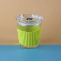 [Fast delivery] Silicone Cup Sleeve Glass Heat Insulation Cover Anti-slip Anti-scald Water Cup Ring Protective Cover Conical Thick Heat-resistant Tea Cup Sleeve