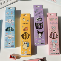 พร้อมส่ง! ดินสอไม้ ลายการ์ตูน HB 12แท่ง เครื่องเขียน น่ารัก Sanrio สไปเดอร์แมน คุโรมิ แคร์แบร์