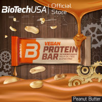 BioTechUSA Vegan Protein Bar Peanut Butter 50g/Bar (วีแกน โปรตีนบาร์ รสพีนัท บัตเตอร์ 50กรัม/แท่ง) โปรตีนพืช มีไฟเบอร์ มังสวิรัติ plant based EXP.12/2023