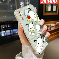 JIUMOO เคสปลอกสำหรับ Samsung กาแลคซี M01s A10s A10ลายการ์ตูนน่ารัก Pochacco สุดหรูชุบใหม่ขอบสี่เหลี่ยมเคสมือถือกันกระแทกเคสซิลิโคนนิ่มฝาหลังเคสกันกระแทกกล้อง