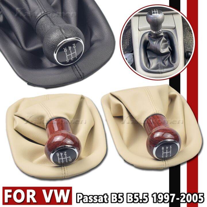 ปลอกหุ้มหัวเกียร์รถยนต์สำหรับ-b5-vw-passat-b5-5-1998-1999-2000-2001-2002-2003-2004-2005ความเร็วในการ5-6แบบแมนนวล